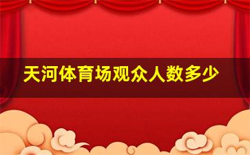 天河体育场观众人数多少