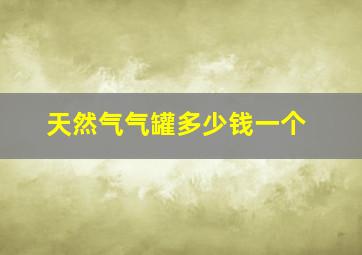 天然气气罐多少钱一个