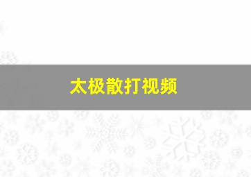 太极散打视频