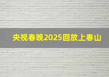 央视春晚2025回放上春山