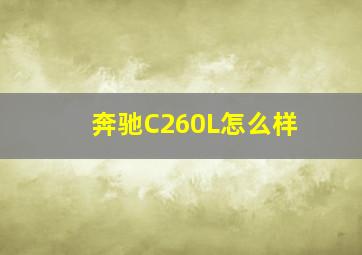 奔驰C260L怎么样