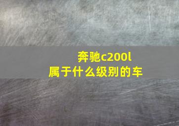 奔驰c200l属于什么级别的车