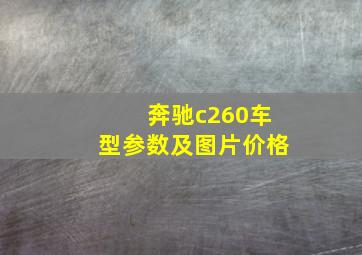 奔驰c260车型参数及图片价格