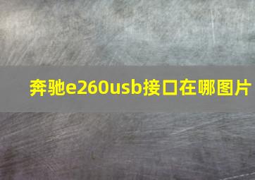 奔驰e260usb接口在哪图片