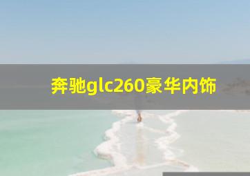 奔驰glc260豪华内饰