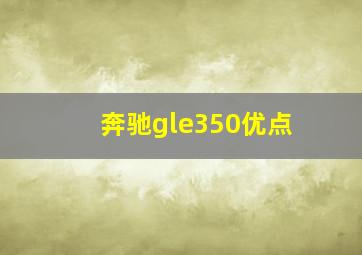 奔驰gle350优点