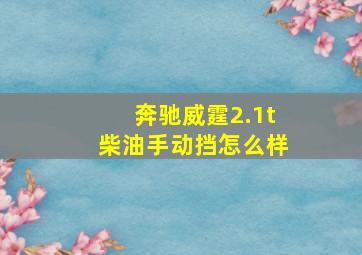 奔驰威霆2.1t柴油手动挡怎么样