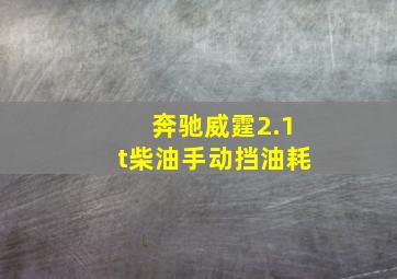 奔驰威霆2.1t柴油手动挡油耗