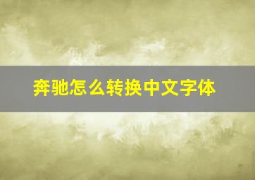 奔驰怎么转换中文字体