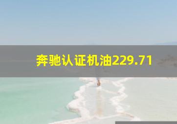 奔驰认证机油229.71