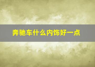 奔驰车什么内饰好一点