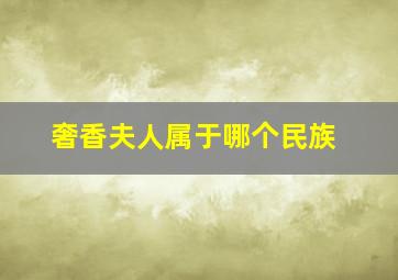 奢香夫人属于哪个民族