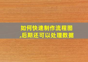 如何快速制作流程图,后期还可以处理数据