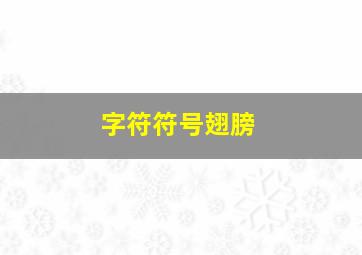 字符符号翅膀