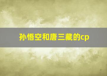 孙悟空和唐三藏的cp