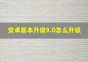 安卓版本升级9.0怎么升级