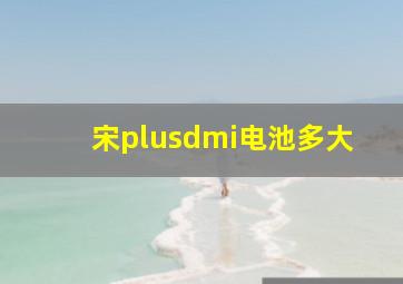 宋plusdmi电池多大