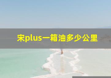 宋plus一箱油多少公里