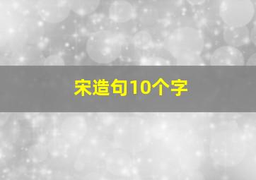 宋造句10个字