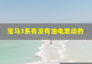 宝马3系有没有油电混动的