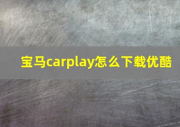 宝马carplay怎么下载优酷