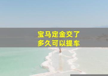 宝马定金交了多久可以提车