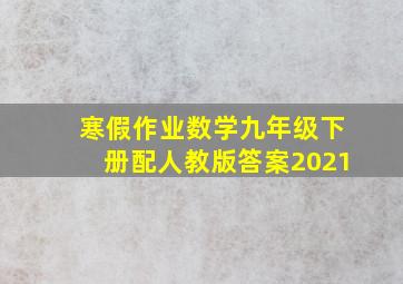 寒假作业数学九年级下册配人教版答案2021