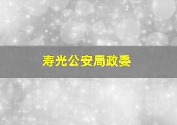 寿光公安局政委