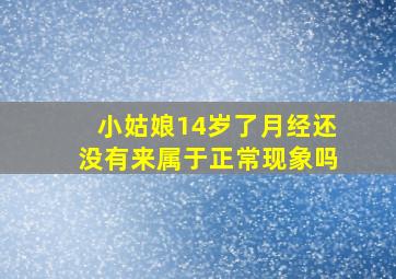 小姑娘14岁了月经还没有来属于正常现象吗