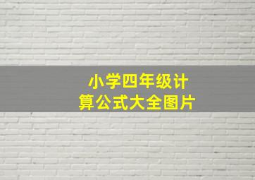 小学四年级计算公式大全图片