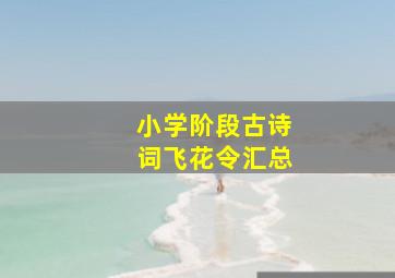 小学阶段古诗词飞花令汇总