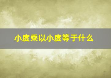 小度乘以小度等于什么