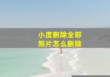 小度删除全部照片怎么删除