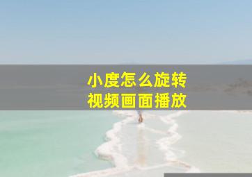 小度怎么旋转视频画面播放