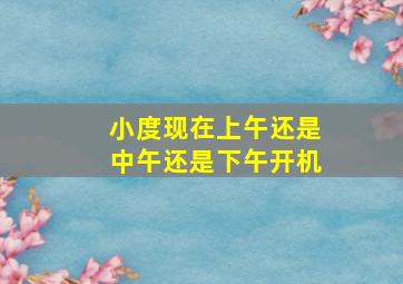 小度现在上午还是中午还是下午开机