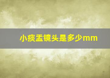 小痰盂镜头是多少mm