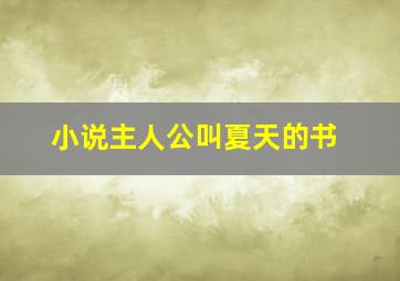 小说主人公叫夏天的书