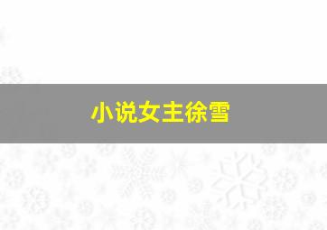 小说女主徐雪