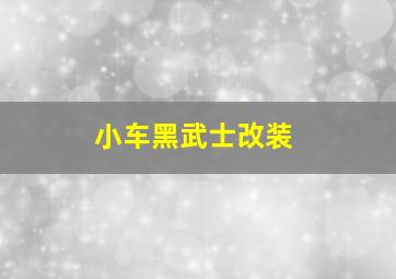 小车黑武士改装