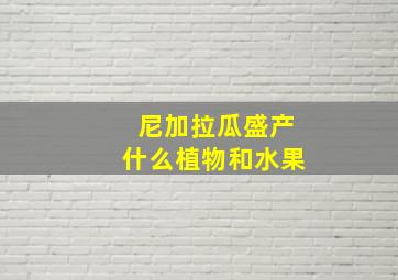 尼加拉瓜盛产什么植物和水果