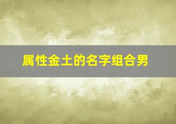 属性金土的名字组合男