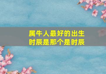 属牛人最好的出生时辰是那个是时辰