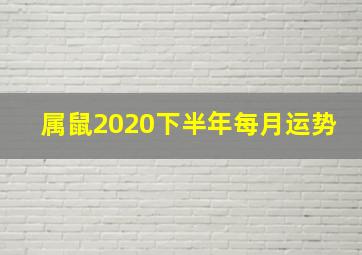 属鼠2020下半年每月运势