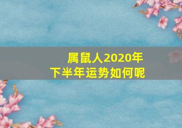 属鼠人2020年下半年运势如何呢