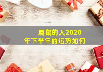 属鼠的人2020年下半年的运势如何