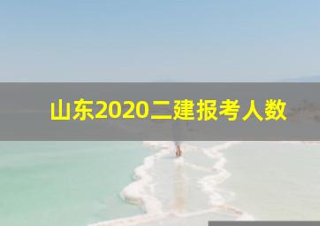 山东2020二建报考人数