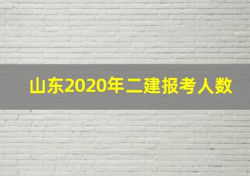 山东2020年二建报考人数