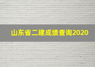 山东省二建成绩查询2020