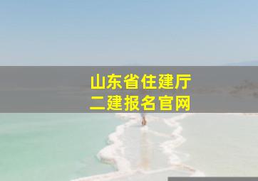 山东省住建厅二建报名官网