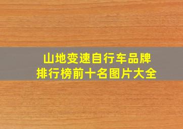 山地变速自行车品牌排行榜前十名图片大全